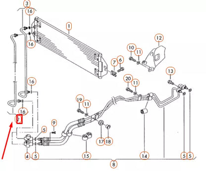 NEW AUDI Q7 4L OIL PRESSURE LINE 7L0317821D ORIGINAL