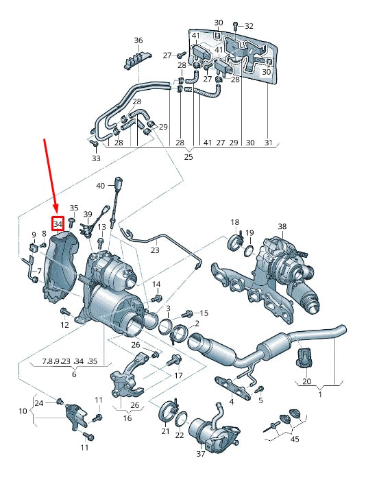 NEW VW TOURAN 5T EXHAUST GUARD PLATE 04L131783N