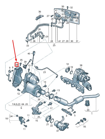 NEW VW TOURAN 5T EXHAUST GUARD PLATE 04L131783N