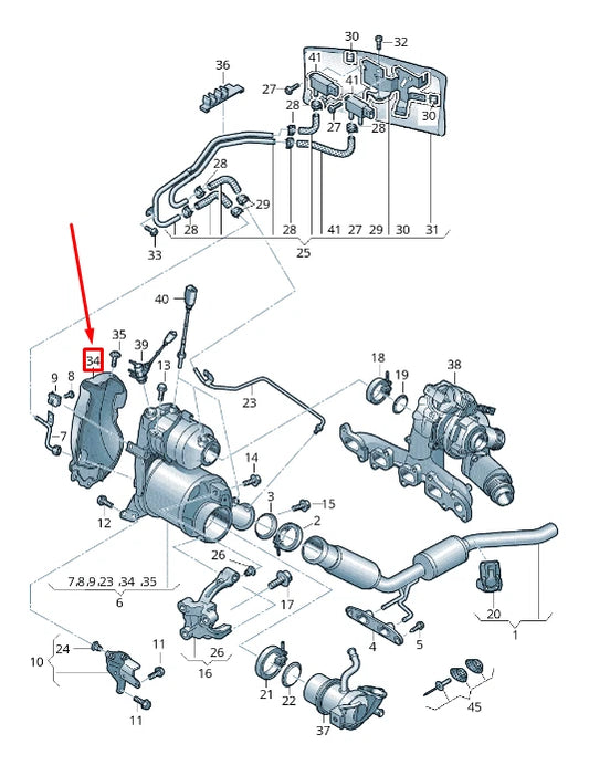 NEW VW TOURAN 5T EXHAUST GUARD PLATE 04L131783N