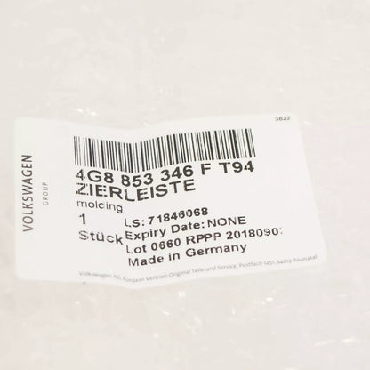 NEW AUDI A7 SPORTBACK 4G8 RIGHT SIDE WINDOW TRIM STRIP 4G8853346FT94 ORIGINAL