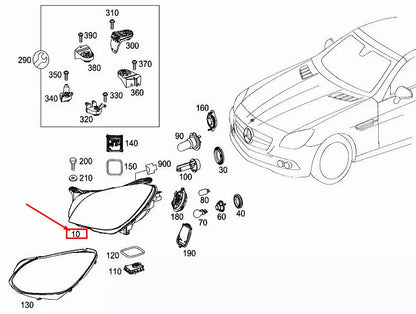 NEW MERCEDES-BENZ SLK R172 FRONT LEFT HEADLIGHT RHD A1729061301 ORIGINAL