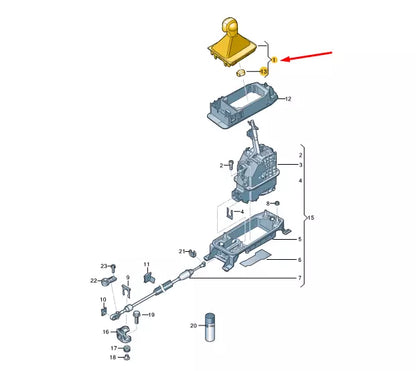NEW VOLKSWAGEN PASSAT B8 GEAR SHIFT LEVER COVER LHD 3G1713203PUMF ORIGINAL