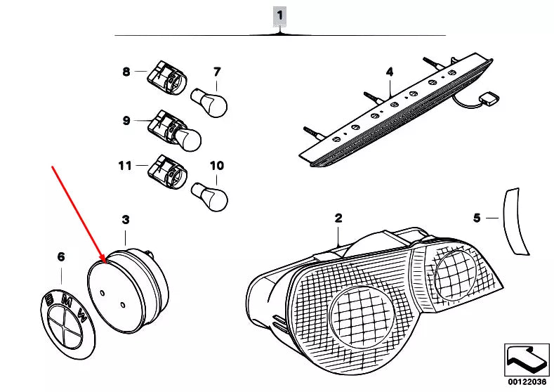 NEW BMW Z4 E86 RIGHT SIDE MARKER LIGHT INDICATOR 63137165734 7165734 ORIGINAL