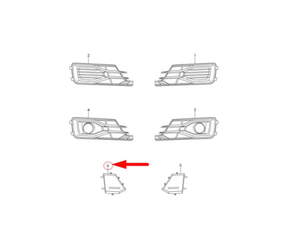NEW AUDI A6 C7 FRONT BUMPER RIGHT COVER TRIM 4G0807246C ORIGINAL