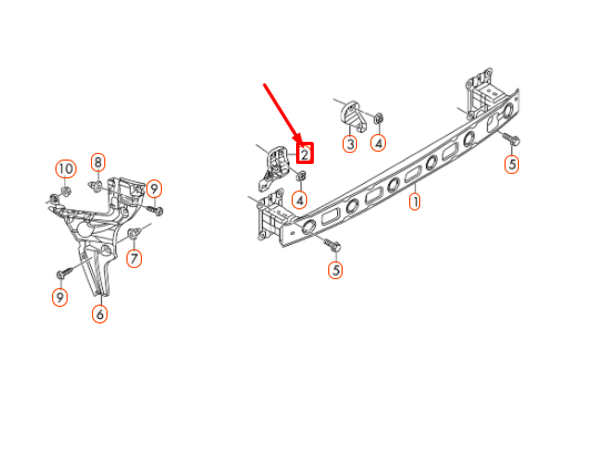 new audi a3 8v rear side reinforcement side bracket 8v5807329 original