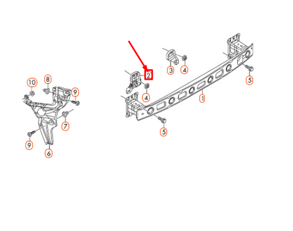 new audi a3 8v rear side reinforcement side bracket 8v5807329 original