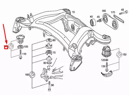 NEW MERCEDES-BENZ C-CLASS W203 REAR SUBFRAME BUSHING KIT A2033504308