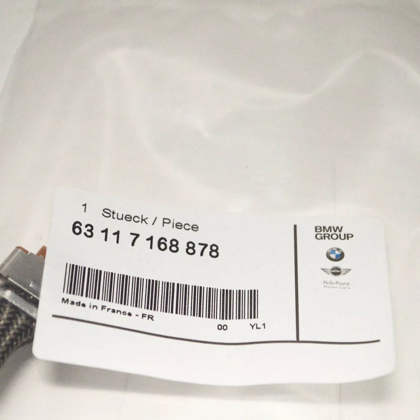 NEW BMW 1 E87 XENON CONNECTION CABLE 63117168878 7168878 ORIGINAL