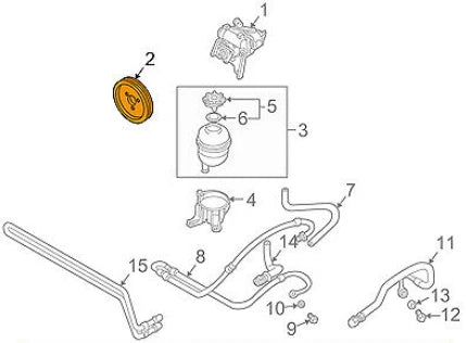 NEW BMW X5 E53 POWER STEERING PUMP PULLEY 32421740858 3.0 PETROL ORIGINAL