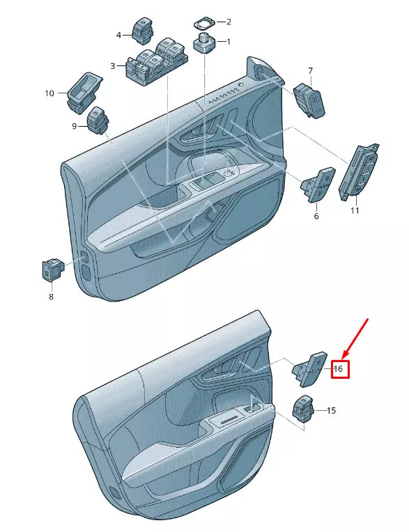 NEW AUDI A7 SPORTBACK 4G FRONT LEFT CENTRAL LOCKING SWITCH 4G8962107A5PR