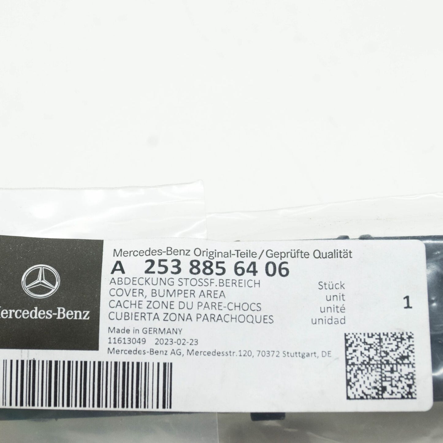 NEW MERCEDES-BENZ GLC C253 FRONT RIGHT BUMPER COVER CAP A2538856406 ORIGINAL