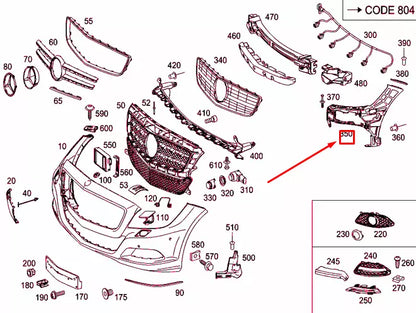 NEW MERCEDES-BENZ CLS C218 FRONT BUMPER RIGHT BASIC MOUNTING A2188852065