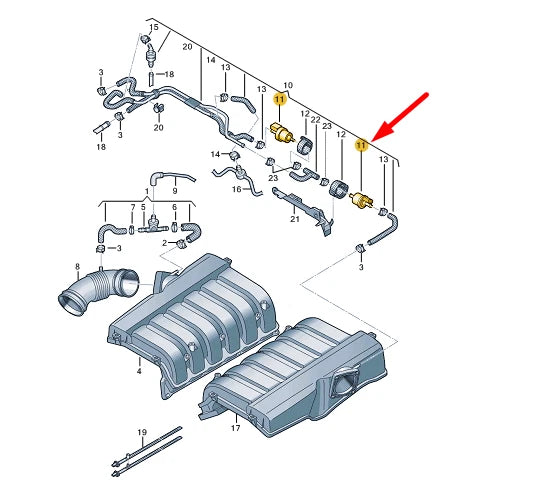 NEW AUDI A8 S8 QUATTRO 4H VAPOR CANISTER PURGE SOLENOID VALVE 06D133517C