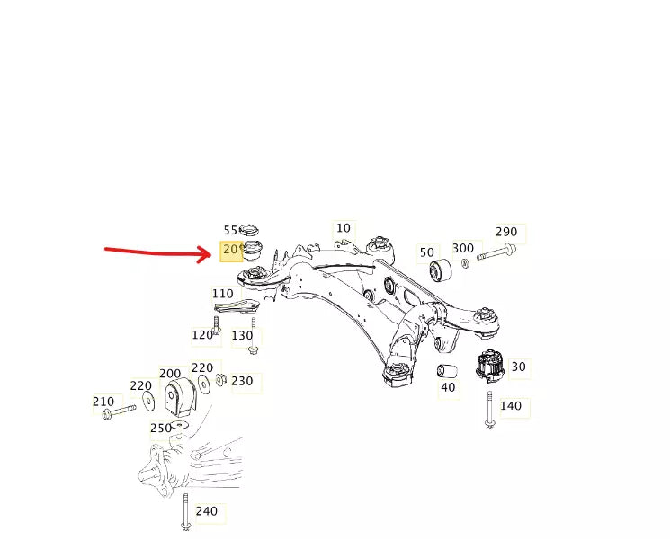 NEW MERCEDES-BENZ AMG E 63 REAR AXLE SUBFRAME SUSPENSION  A2313510342