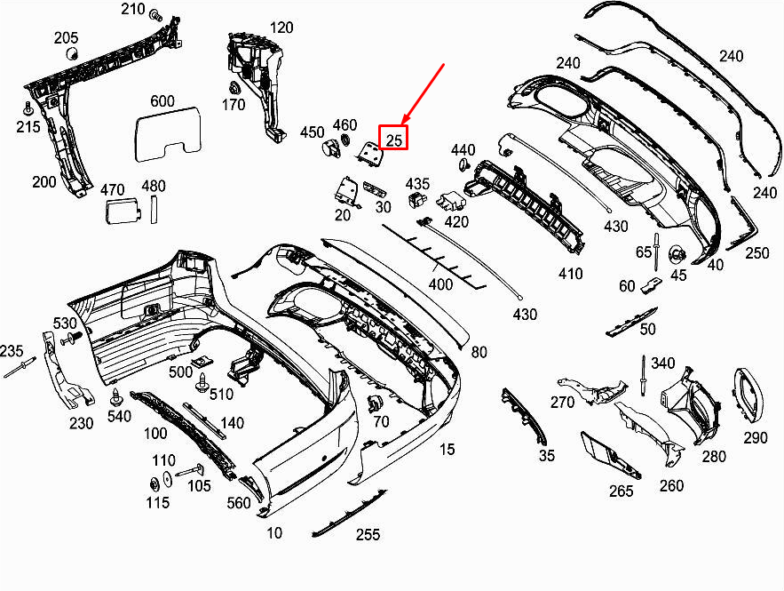 NEW MERCEDES-BENZ E W213 REAR BUMPER TOWING EYE COVER A21388540009999 ORIGINAL