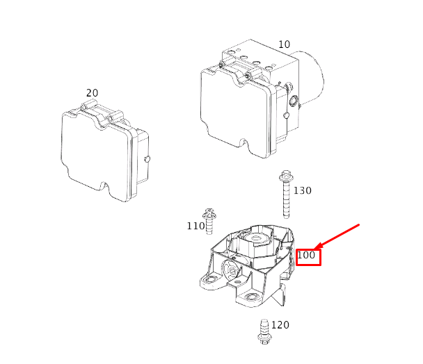 new mercedes-benz s w222 abs hydraulic pump bracket rhd a2224311840 original