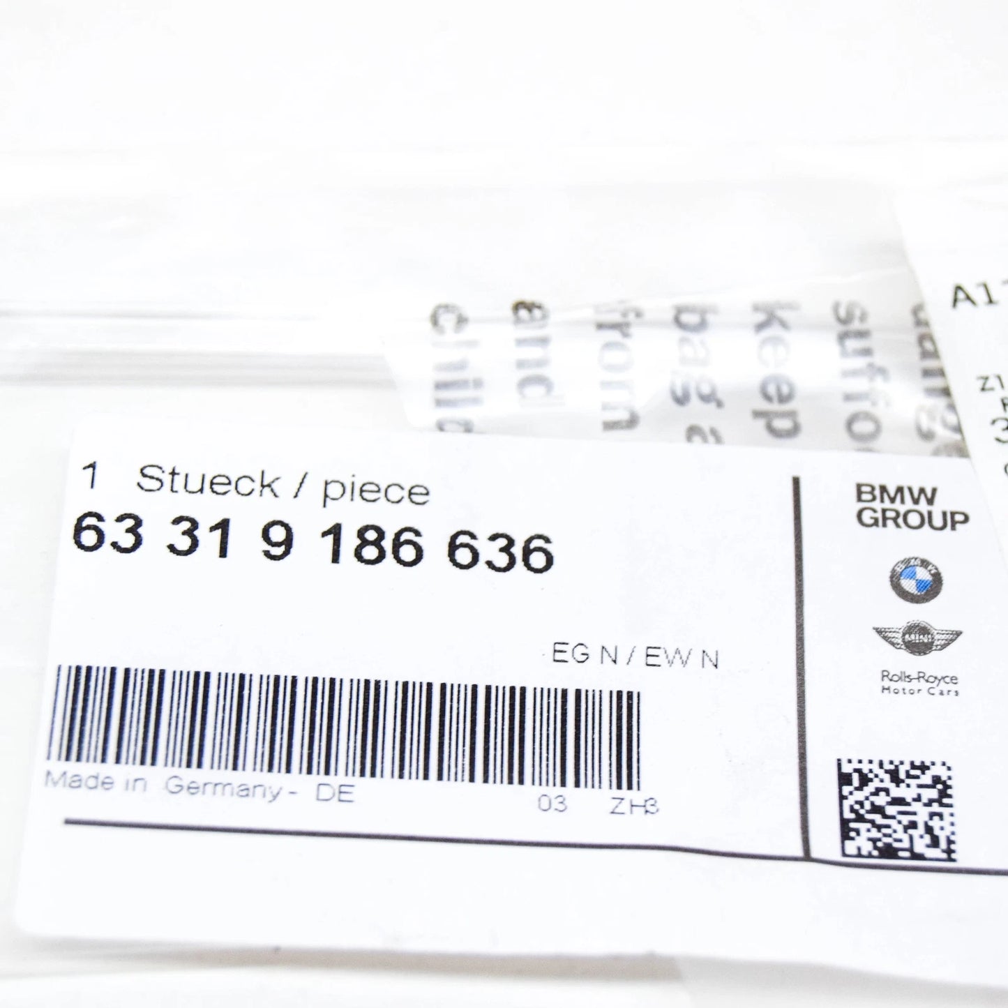 NEW BMW 5 F10 FRONT RIGHT DOOR UPPER OPTICAL CONDUCTOR 63319186636 ORIGINAL