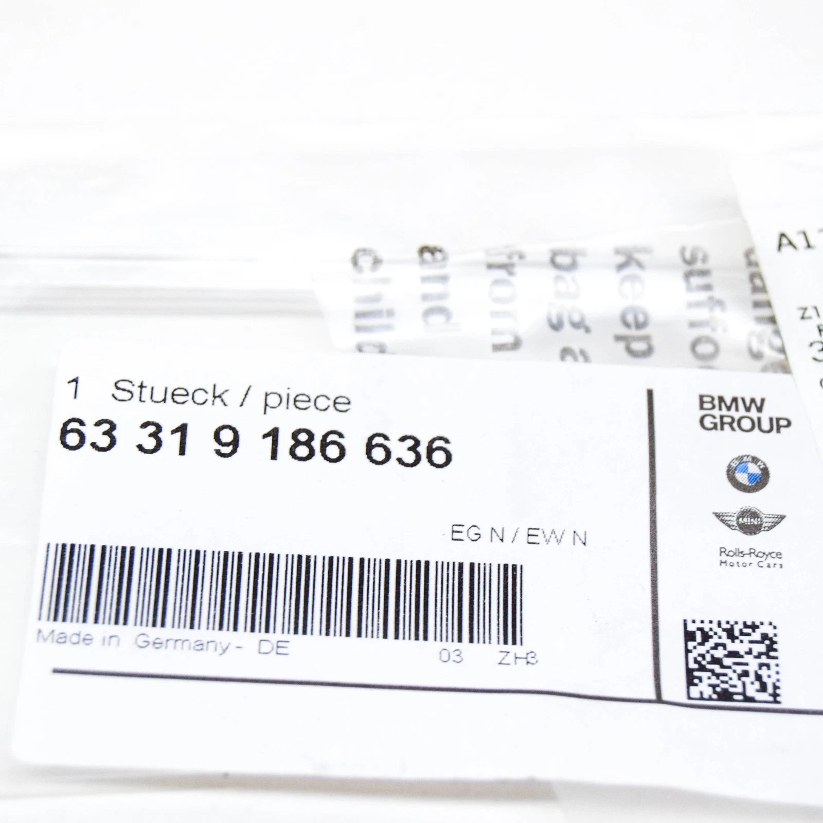 NEW BMW 5 F10 FRONT RIGHT DOOR UPPER OPTICAL CONDUCTOR 63319186636 ORIGINAL