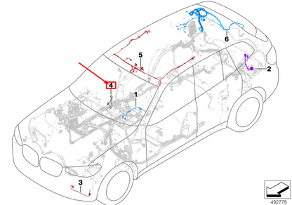 new bmw x3 g01 front mid-range speaker wiring harness 61126992401 original
