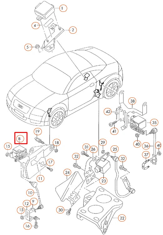 NEW AUDI TT 8N FRONT HEADLIGHT HEIGHT LEVEL ADJUSTER 4B0907503A 2006