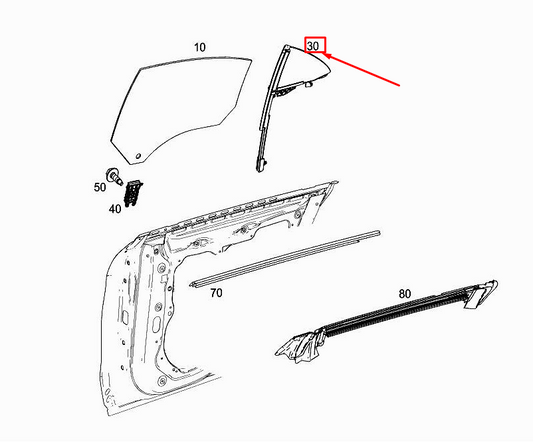 new mercedes-benz cla coupe c117 rear left door vent window a1177300318 original