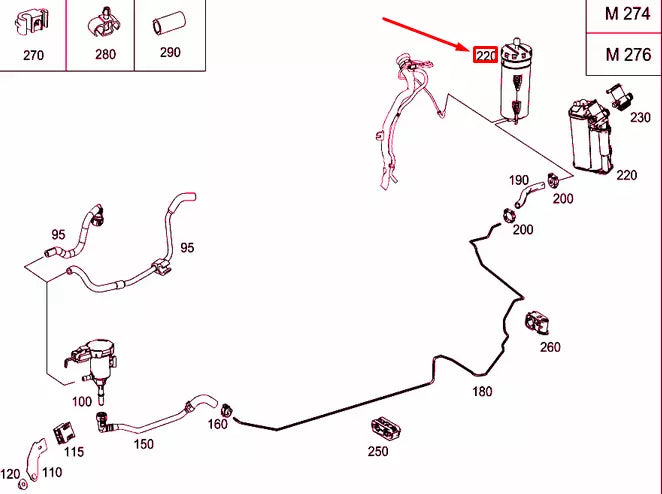 NEW MERCEDES-BENZ C W204 ACTIVATED CHARCOAL FILTER A2034700659 ORIGINAL