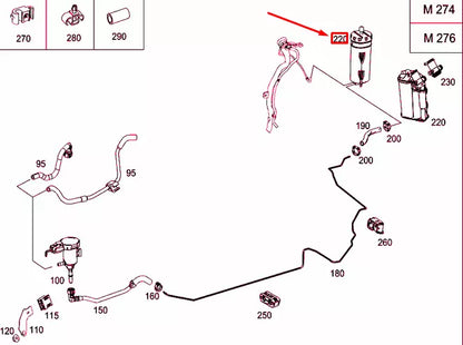 NEW MERCEDES-BENZ C W204 ACTIVATED CHARCOAL FILTER A2034700659 ORIGINAL