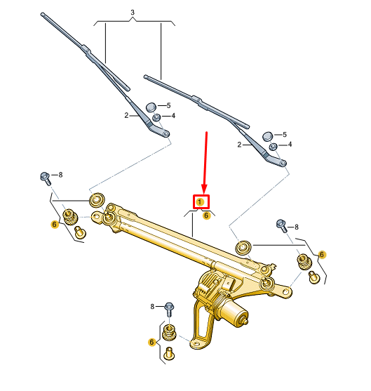new audi q4 e-tron front windshield wiper mechanism rhd 11c955023 original