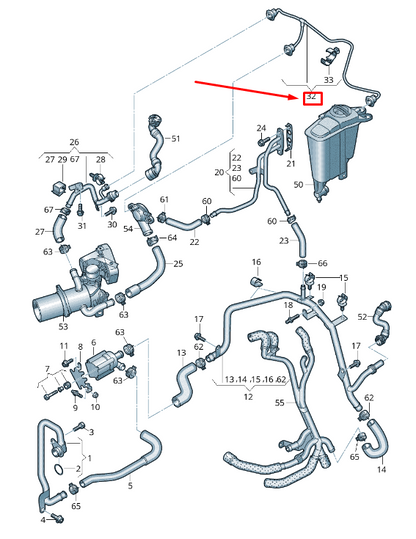 new audi q5 8r rear engine breather line 8r0121081cg original