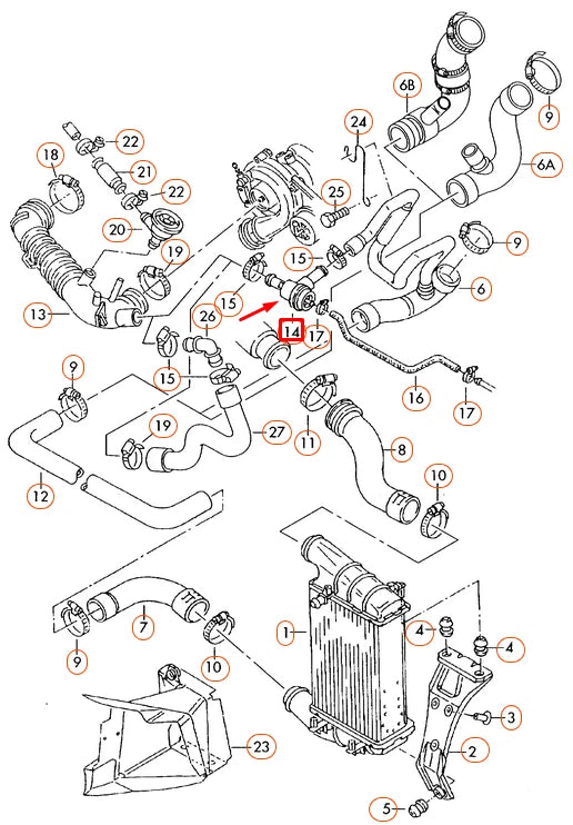 NEW AUDI A6 C5 CUT-OFF VALVE 06A145710P 2005