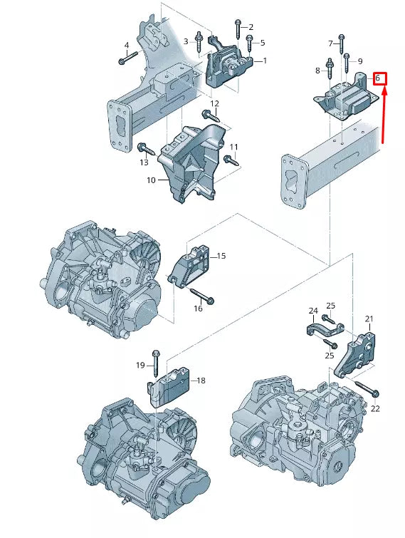 NEW VW TOURAN 5T GEARBOX MOUNTING 5QA199555J