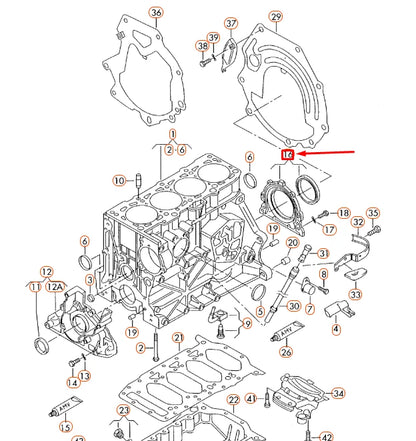 NEW AUDI A1 8X REAR CRANKSHAFT SEALING FLANGE 06A103171A