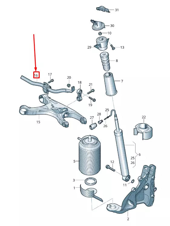 NEW AUDI A6 AVANT C7 REAR ANTI ROLL BAR 4G0511305P ORIGINAL