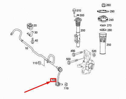 NEW MERCEDES-BENZ SPRINTER 906 FRONT STABILIZER RIGHT ROD A9063202089 ORIGINAL