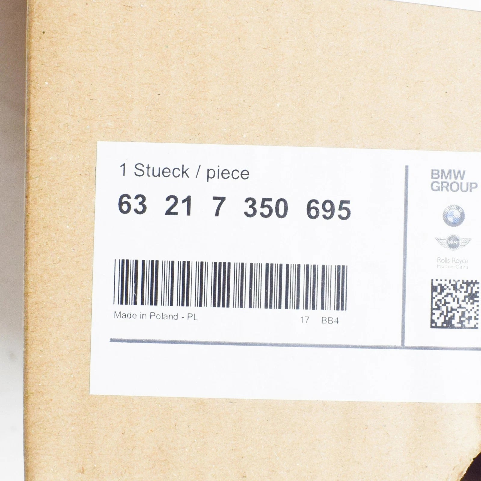 NEW BMW X1 F48 REAR LIGHT IN TRUNK LID LEFT 63217350695