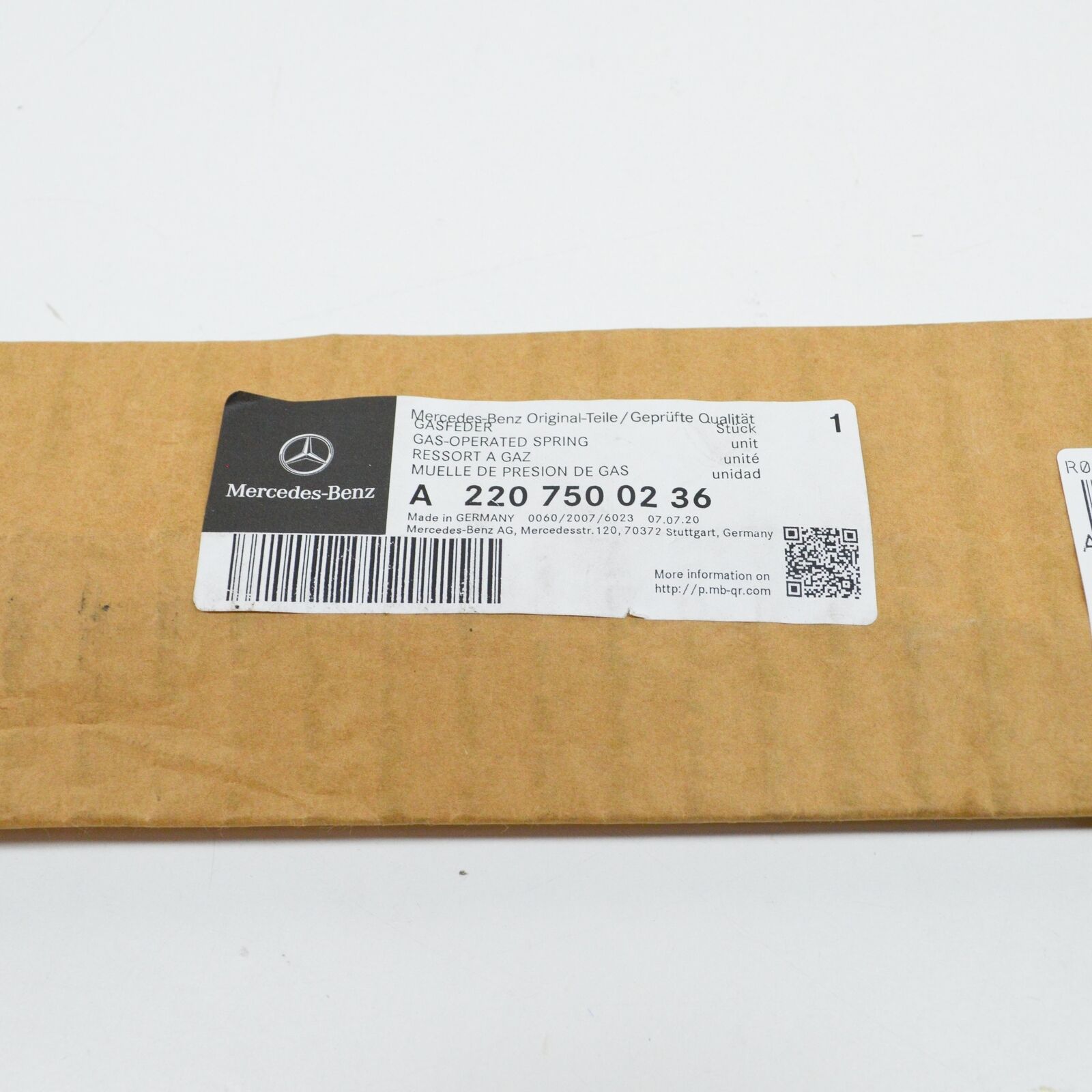 NEW MERCEDES-BENZ S W220 REAR LID RIGHT GAS SPRING A2207500236 ORIGINAL