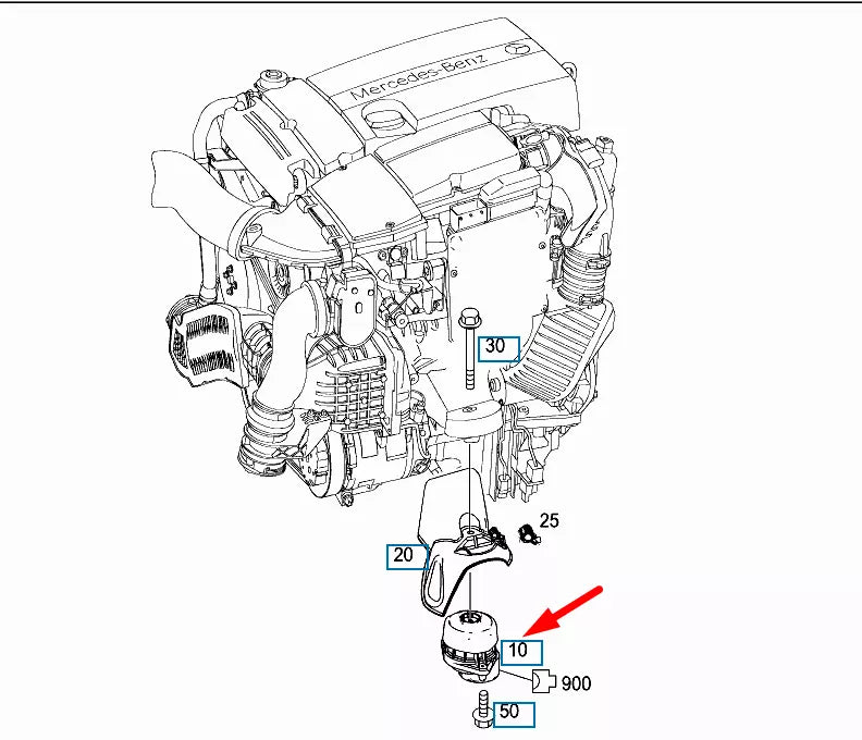 NEW MERCEDES-BENZ C-CLASS W204 LEFT SIDE ENGINE MOUNT A2122406317