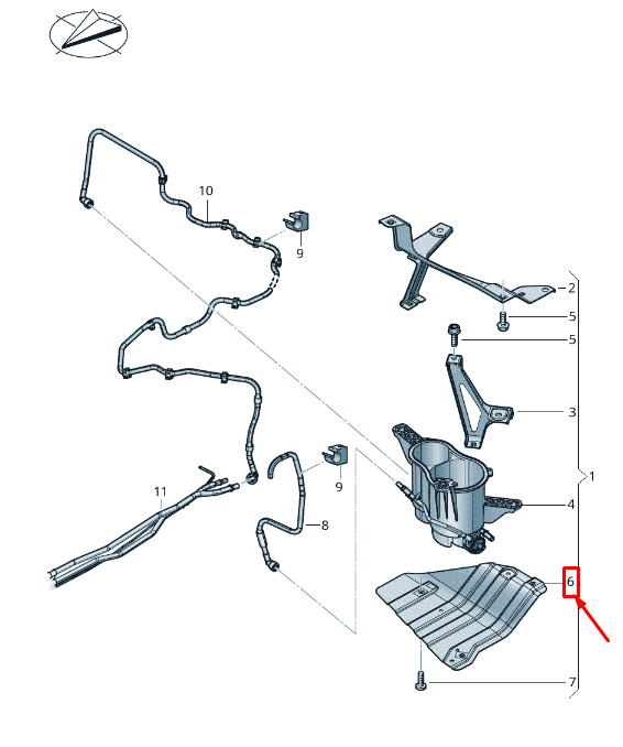 NEW AUDI Q8 4MN ACTIVATED CARBON FILTER HEAT SHIELD 4M4201782A ORIGINAL