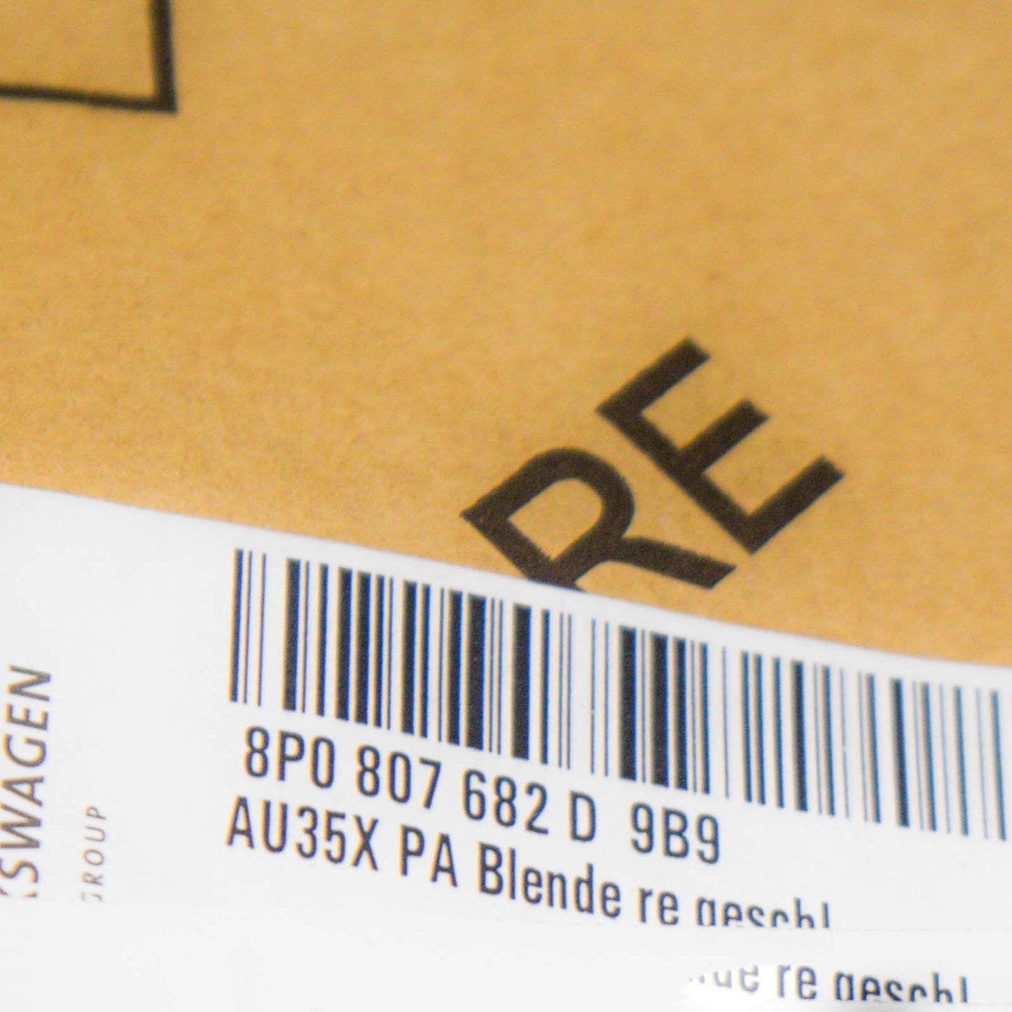 NEW AUDI A3 S3 8P FRONT RIGHT FOG LIGHT GRILLE 8P0807682D9B9 ORIGINAL