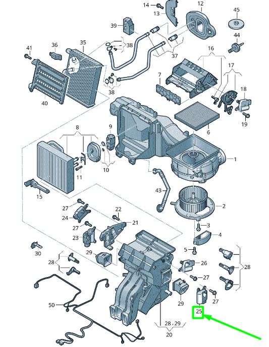 new volkswagen passat b8 3g right servo heating control unit 5q0898511k original