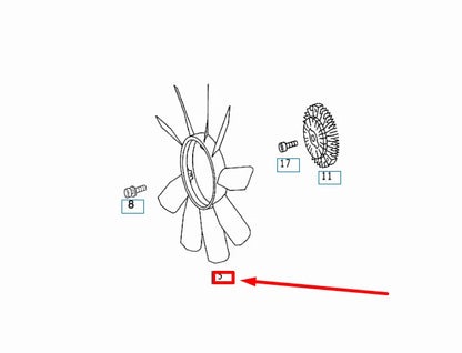 NEW MERCEDES-BENZ E W210 ENGINE COOLING FAN BLADE A1032000423 ORIGINAL