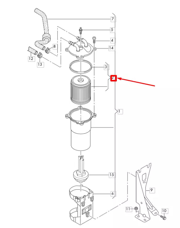 NEW AUDI Q5 FY FUEL FILTER ELEMENT WITH GASKET 8W0127434 ORIGINAL