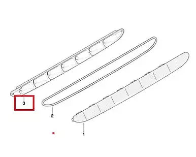 NEW BMW Z3 E36 THIRD STOP BRAKE LAMP HOUSING 63258389734 ORIGINAL