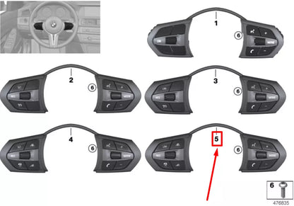 NEW BMW 2 F23 MULTIFCT.STEERING WHEEL SWITCH 7849412 61317849412 ORIGINAL
