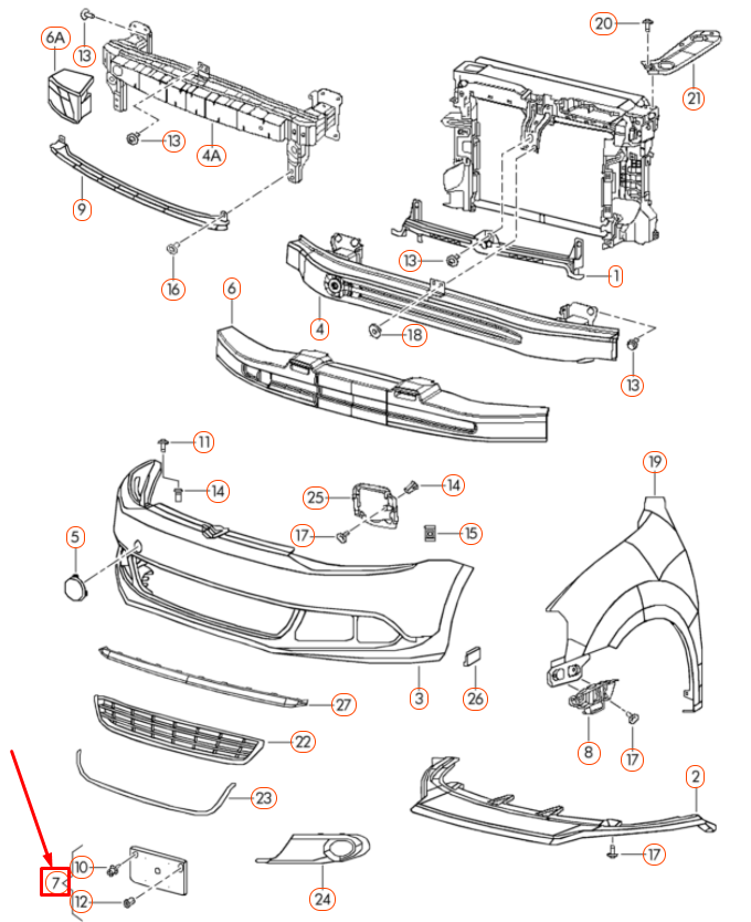 NEW VW JETTA A6 MK6 FRONT BUMPER LICENSE PLATE HOLDER 5C6807285C9B9 ORIGINAL