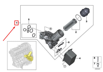 NEW BMW X3 F25 OIL FILTER HOUSING 8583895 11428583895 ORIGINAL