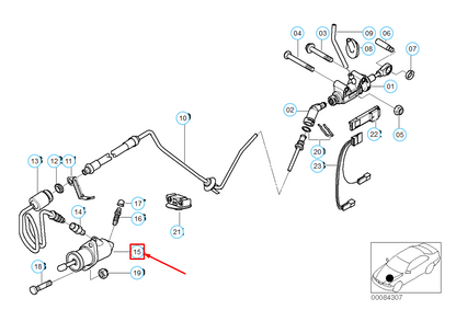 new bmw 5 e39 m5 slave output cylinder clutch 21522282055 original