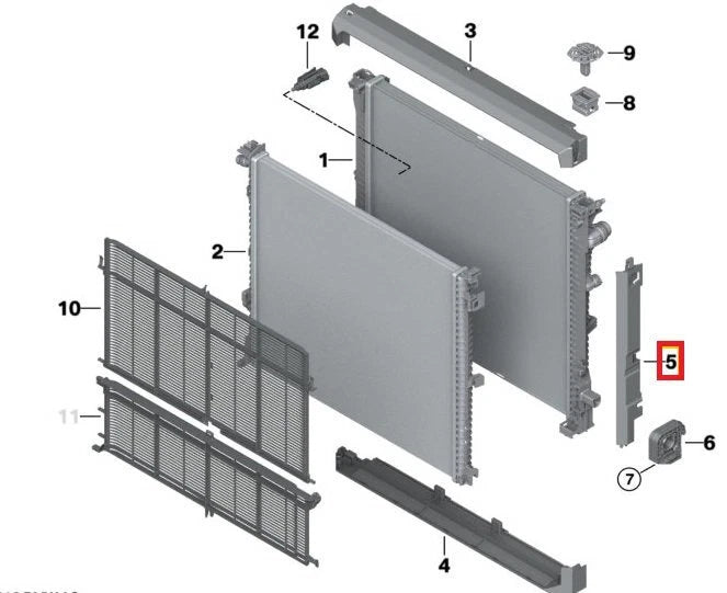 NEW BMW X3 G01 RADIATOR LEFT SIDE COVERING 17118665242 8665242 ORIGINAL