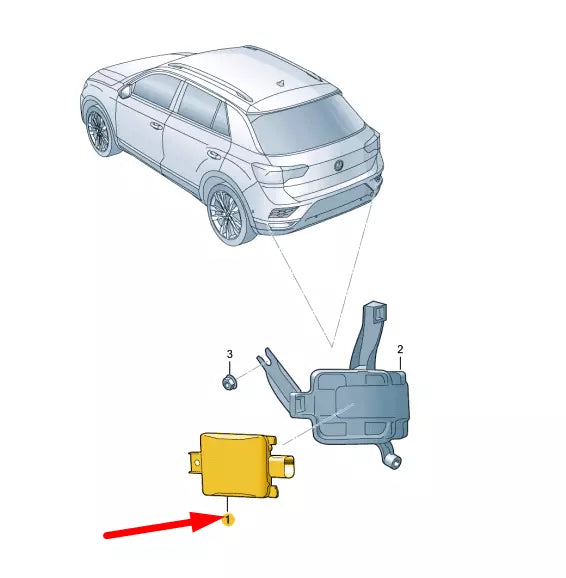 NEW VW T-ROC A11 REAR RIGHT BLIND SPOT DETECTION CONTROL UNIT 2Q0907686A